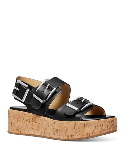 michael kors colby black|Colby Leather Platform Sandal .